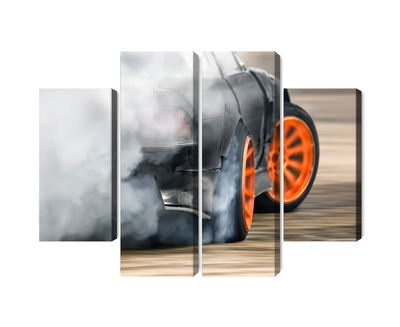 Ljuddämpande tavla - Drifting car in a puff