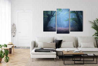 Ljuddämpande tavla - Hazy 3d forest landscape