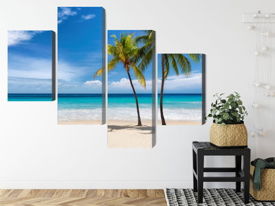 Ljuddämpande tavla - Caribbean beach 3d