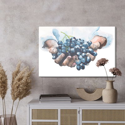Ljuddämpande tavla - Grapes in hands