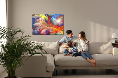 Ljuddämpande tavla - Colorful and modern