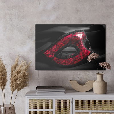 Ljuddämpande tavla - Red carnival mask