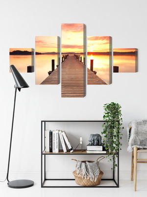 Ljuddämpande tavla - Sunset on the pier