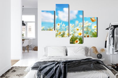 Ljuddämpande tavla - 3d daisy field