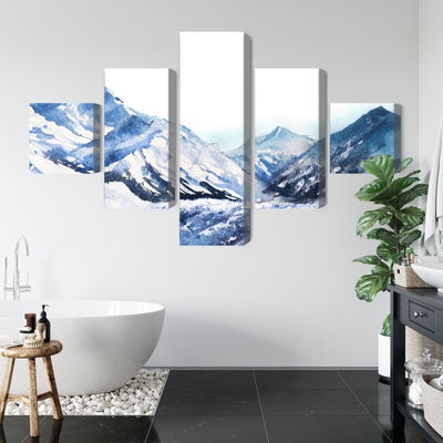 Ljuddämpande tavla - Watercolor mountain peak