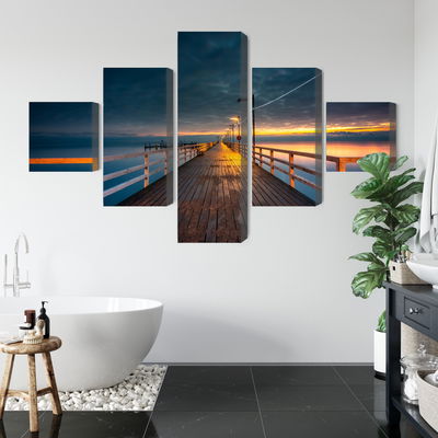 Ljuddämpande tavla - Evening view of the wooden