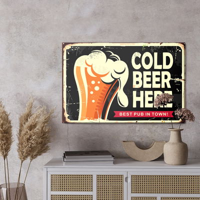 Ljuddämpande tavla - A mug of beer and retro