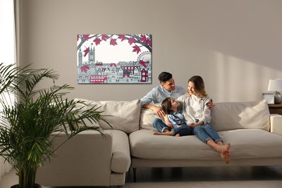 Ljuddämpande tavla - London buildings as drawn