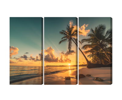 Ljuddämpande tavla - Sunset on the dominican beach