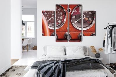 Ljuddämpande tavla - Counters in a retro car