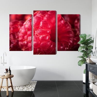 Ljuddämpande tavla - Raspberries on a macro scale