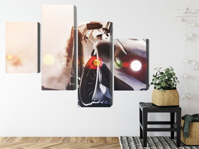 Ljuddämpande tavla - Black drifting 3d car