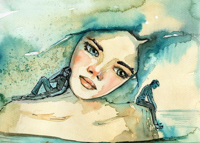 Ljuddämpande tavla - A woman in melancholy