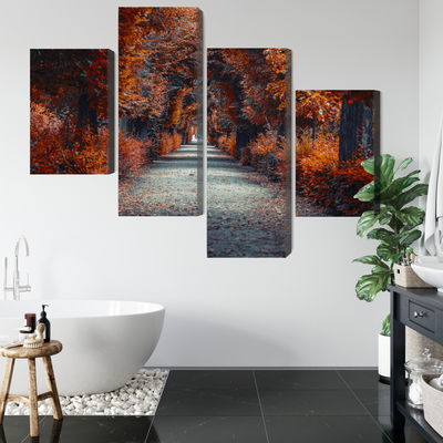 Ljuddämpande tavla - A path deep into the autumn