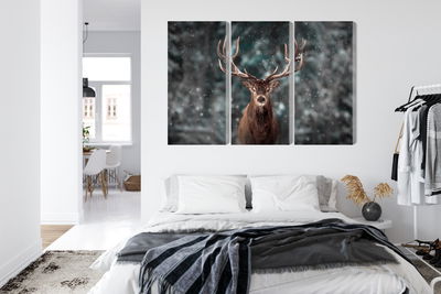 Ljuddämpande tavla - Deer in the forest 3d