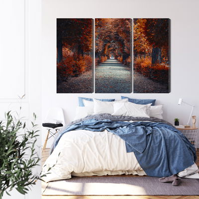 Ljuddämpande tavla - A path deep into the autumn