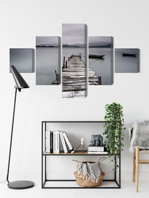 Ljuddämpande tavla - Misty lake