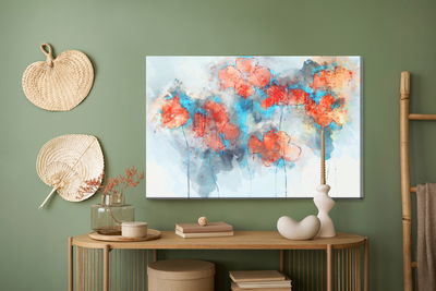 Ljuddämpande tavla - Watercolor poppies