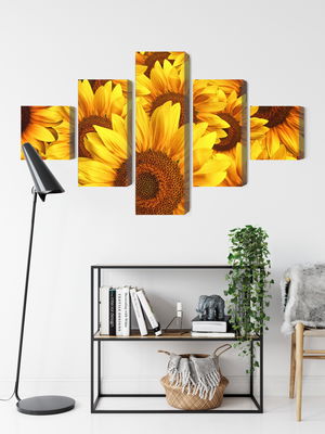 Ljuddämpande tavla - 3d sunflower flowers