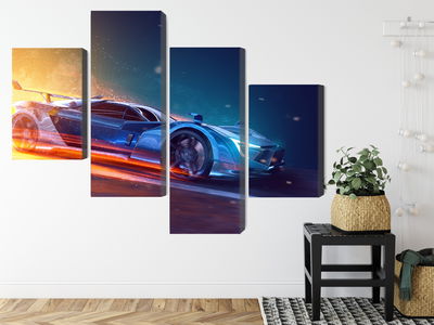 Ljuddämpande tavla - 3d futuristic sports car