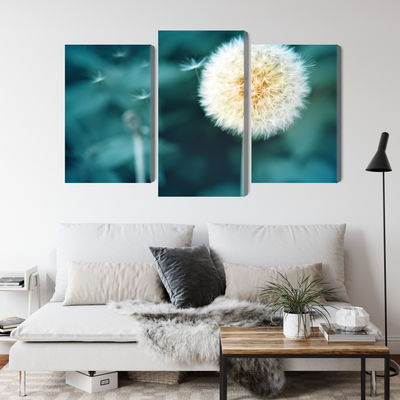 Ljuddämpande tavla - Dandelion flower close up 3d