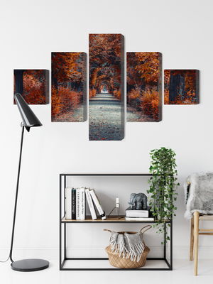 Ljuddämpande tavla - A path deep into the autumn