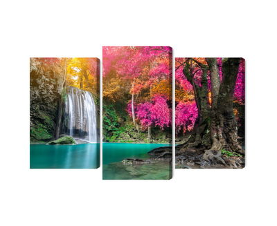 Ljuddämpande tavla - A beautiful forest waterfall