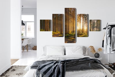 Ljuddämpande tavla - Sunset in the forest