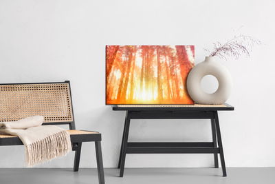 Ljuddämpande tavla - Dawn in a beautiful forest