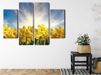 Ljuddämpande tavla - 3d daffodils field