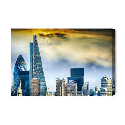 Ljuddämpande tavla - London skyscrapers 3d