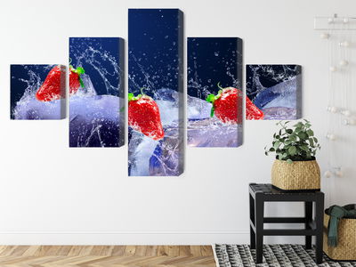 Ljuddämpande tavla - Strawberries on ice