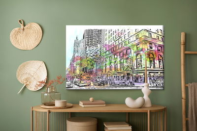 Ljuddämpande tavla - New York city buildings
