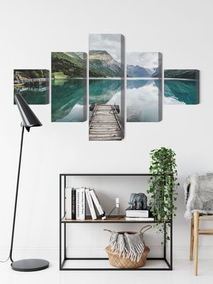 Ljuddämpande tavla - View of the lovatnet lake