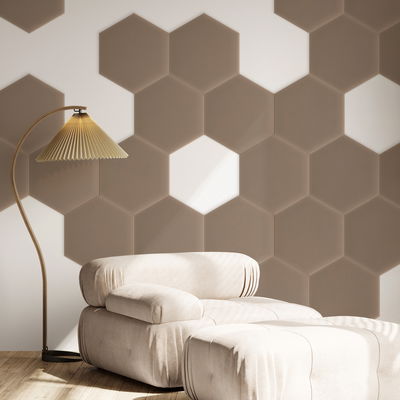 Sekskantet lydabsorber - fløjl