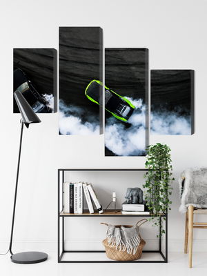 Ljuddämpande tavla - Drifting 3d cars