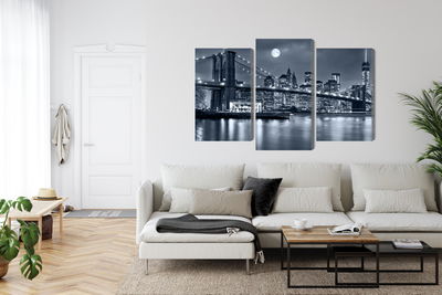 Ljuddämpande tavla - Night panorama of New York