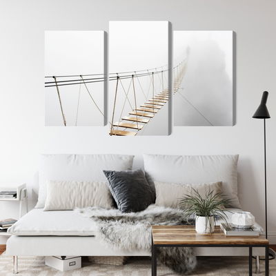 Ljuddämpande tavla - Hanging bridge in the fog