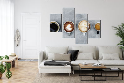 Ljuddämpande tavla - Cups with coffee