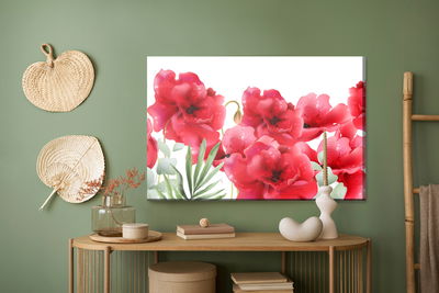 Ljuddämpande tavla - Beautiful poppies in retro