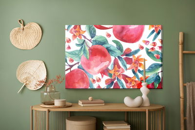 Ljuddämpande tavla - Pomegranates in watercolour