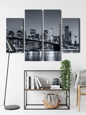 Ljuddämpande tavla - Panorama of New York at night