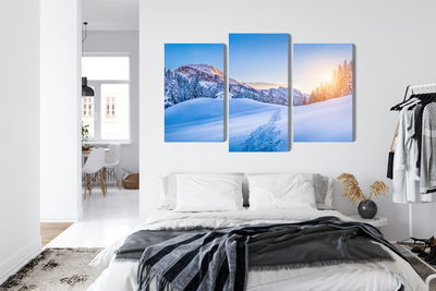 Ljuddämpande tavla - The alps at winter time 3d