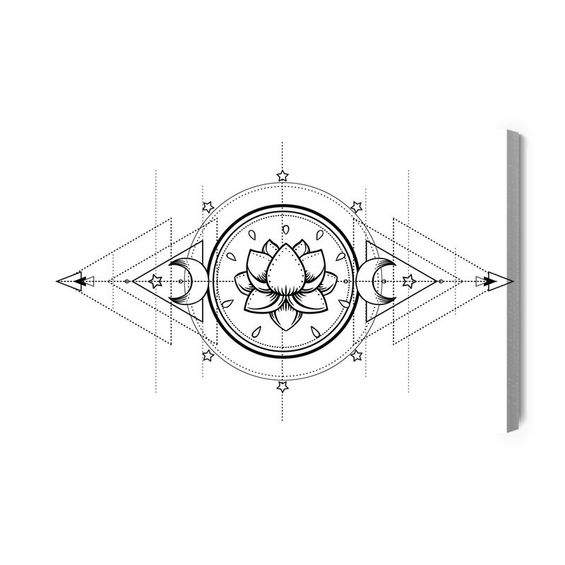 Ljuddämpande tavla - Lotus and sacred geometry