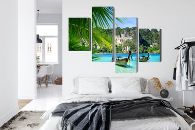 Ljuddämpande tavla - Tropical landscape 3d