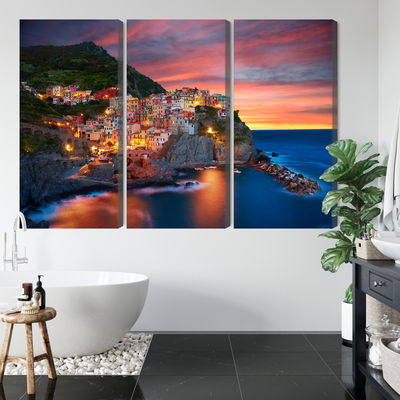 Ljuddämpande tavla - Manarola city in Italy