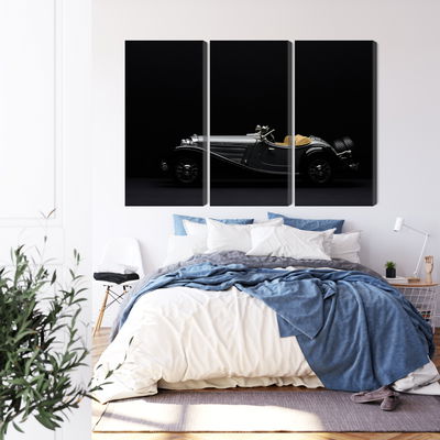 Ljuddämpande tavla - Historic car on dark tees