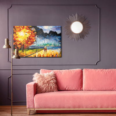 Ljuddämpande tavla - In love with the autumn park