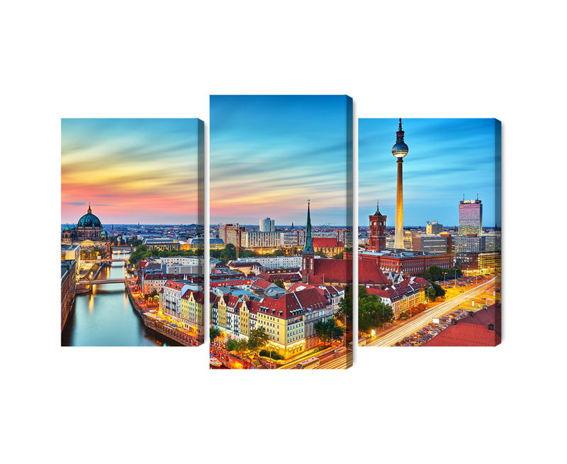 Ljuddämpande tavla - Colorful sky and berlin