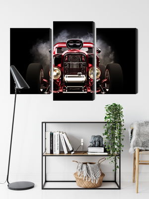 Ljuddämpande tavla - Hot rod car on a smoke